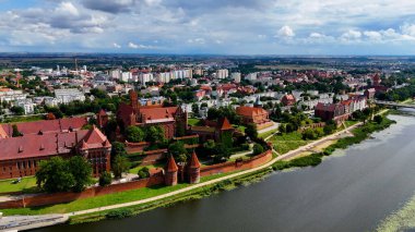 Malbork Polonya kalesinden kale manzarası