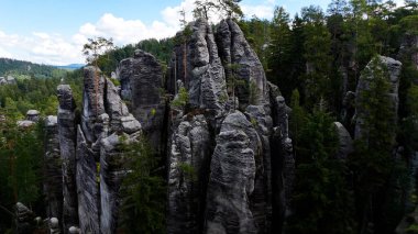 Adrspach, Çek Cumhuriyeti. Adrspasske Skaly, Kayalık Kasaba Milli Parkı.