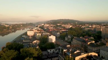 Modern Avrupa şehri Krakow, Polonya, bir insansız hava aracından ele geçirildi.