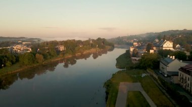 Modern Avrupa şehri Krakow, Polonya, bir insansız hava aracından ele geçirildi.