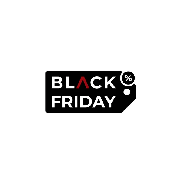 Black Friday Logo Discount Sale Sticker Label Vector Graphic Design — Stock Vector