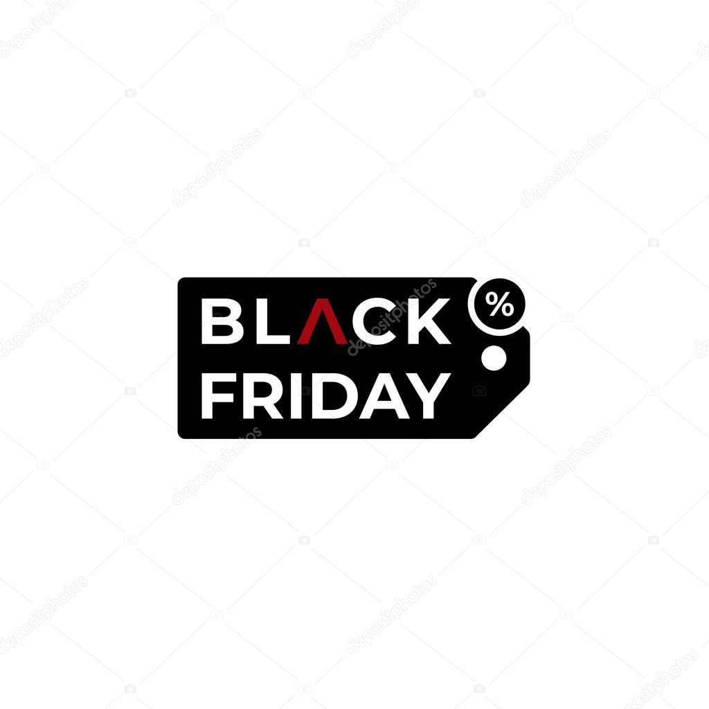 Black Friday Logo, Discount Sale Sticker Label vector graphic design