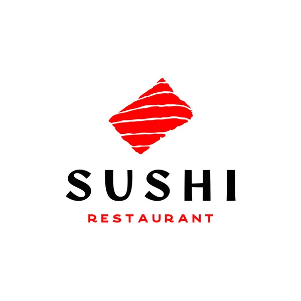 Sushi Logo Traditionelle Japanische Küche Essen Asiatische Sushi Bar Logo — Stockvektor