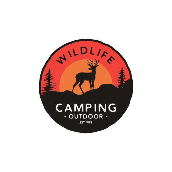 Geyik Silueti Günbatımı logo tasarımı ilham