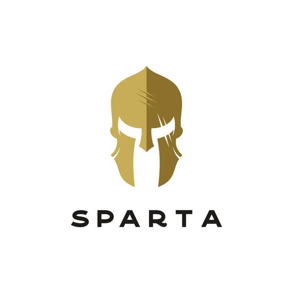 Spartaanse Sparta Logo Spartaanse Helm Logo Ontwerp Vector — Stockvector