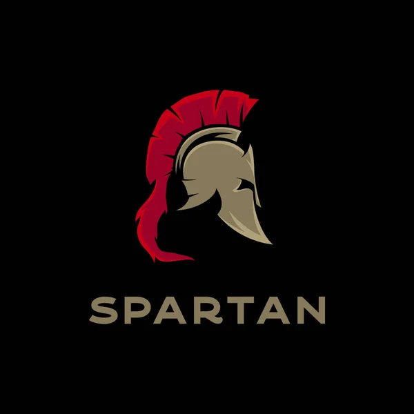 Logo Spartan Sparta Spartan Helmet Logo Vector Diseño — Archivo Imágenes Vectoriales