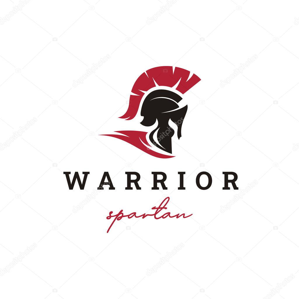 Spartan Sparta Logo, Spartan Helmet Logo design vector