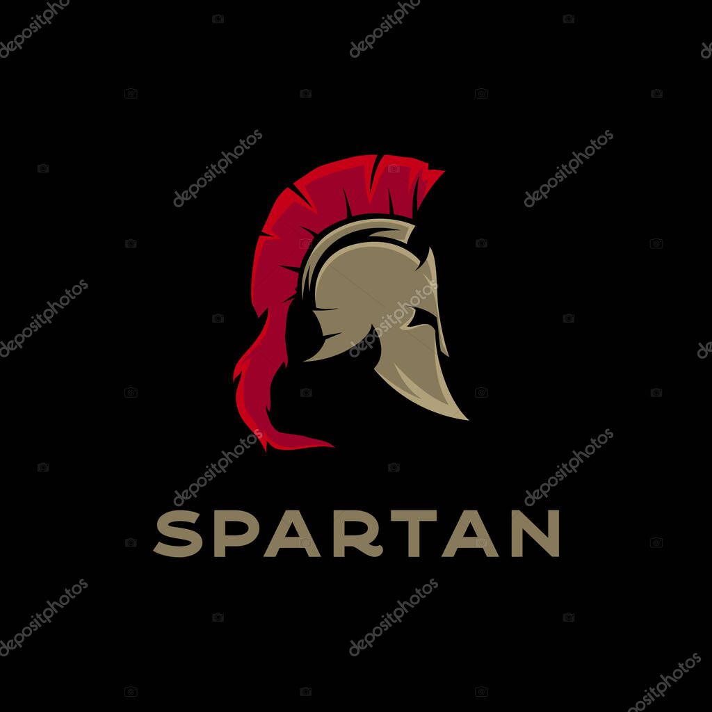 Spartan Sparta Logo, Spartan Helmet Logo design vector