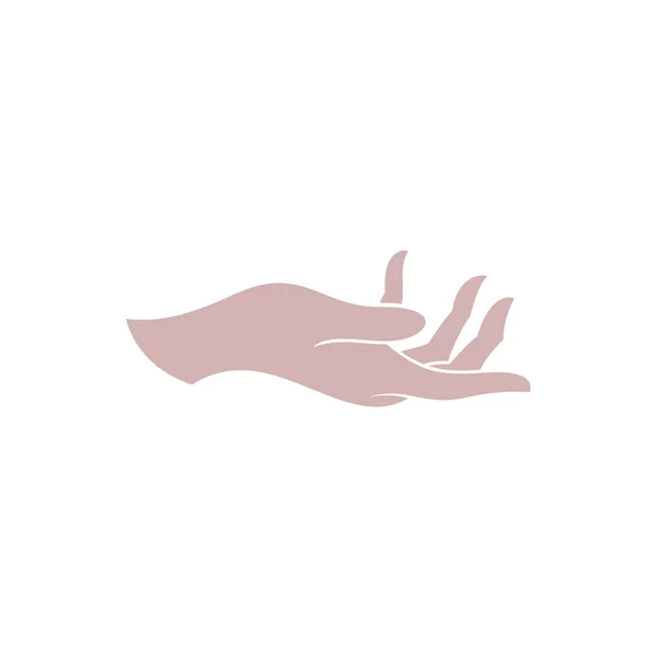 Elegáns Női Kéz Gyönyörű Környezetben Logó Ikon Szimbólum Illusztráció Design — Stock Vector