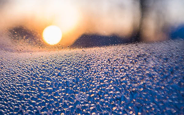 Heller frostiger Morgen draußen — Stockfoto