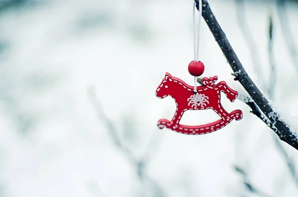 Karácsonyi Díszek Karácsonyfa Labdák Koszorúk Boldog Karácsonyért Ünnepi Hangulat Családi — Stock Fotó