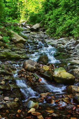 Yaşam ve arka plan için damlaları olan açık havada su dalgaları