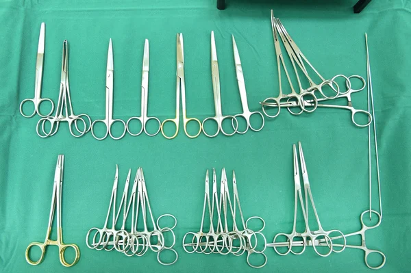 Ayrıntı atış steralized cerrahi aletleri — Stok fotoğraf