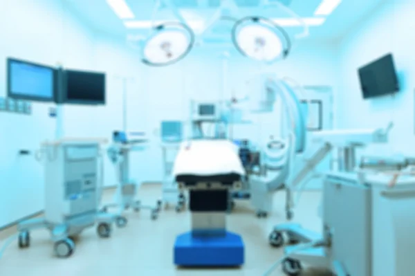 Blur of equipment and medical devices in modern operating room