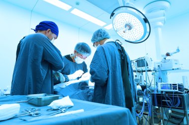Veteriner Cerrahi operasyon odasında grup 