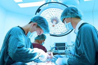 Veteriner Cerrahi operasyon odasında grup 