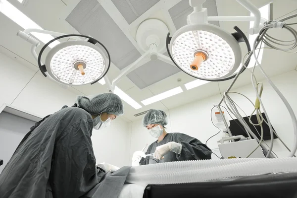 两名兽医在手术室里 — 图库照片