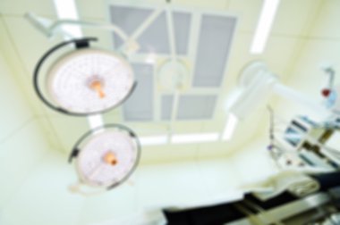 Ekipman ve modern işletim odada tıbbi cihazlar bulanıklık