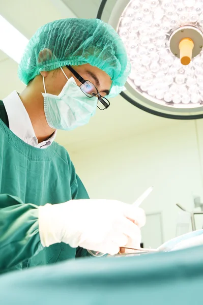 Operasi dokter hewan di ruang operasi — Stok Foto