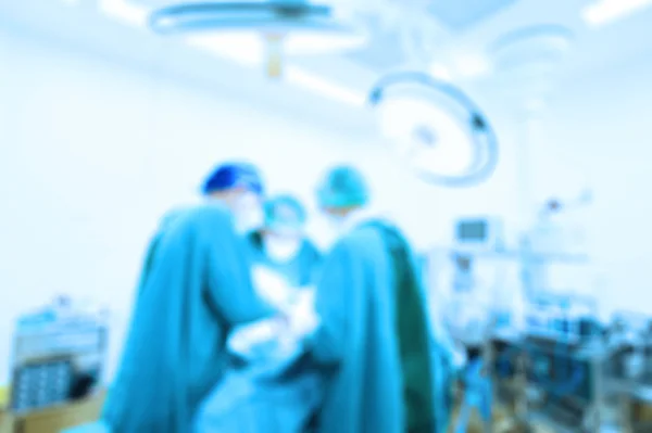 Blur of group of veterinarian surgery in operation room — Stock Photo, Image