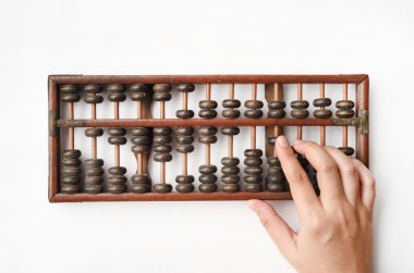 Vintage abacus yakın çekim 