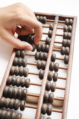 Vintage abacus yakın çekim 