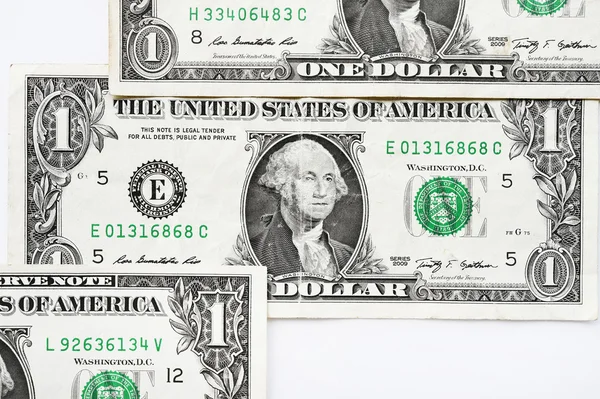 Jeden dolarové bankovky — Stock fotografie