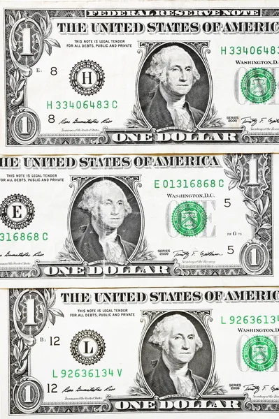 One dollar bills — Stock Photo, Image