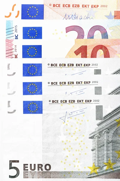 Nahaufnahme der Euro-Banknoten — Stockfoto