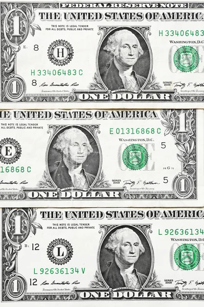 Egy dollár számlák — Stock Fotó