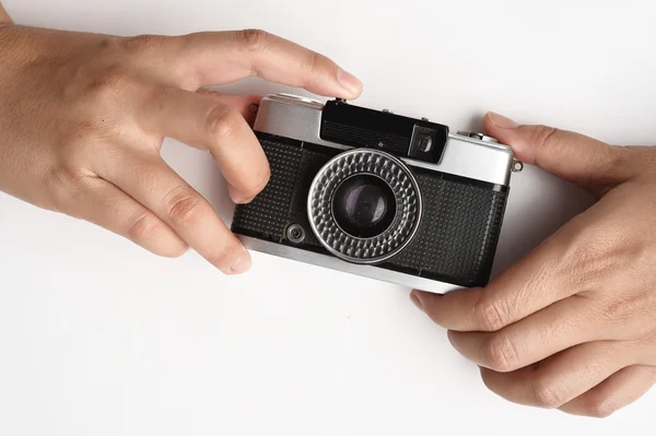 Nahaufnahme einer Oldtimer-Kamera — Stockfoto