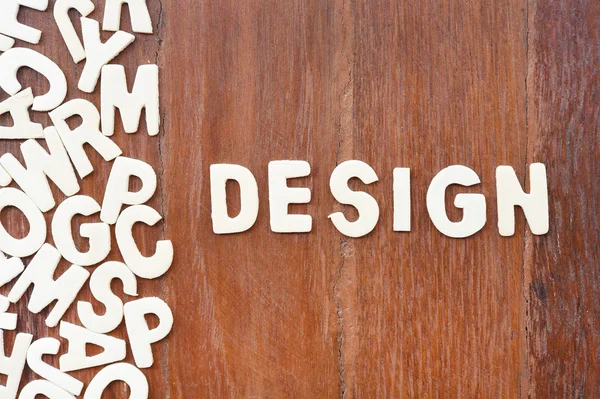 Word design realizzato con lettere in legno blocco — Foto Stock