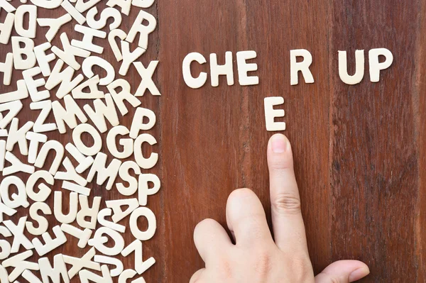 Palavra animar feito com letras de madeira bloco — Fotografia de Stock