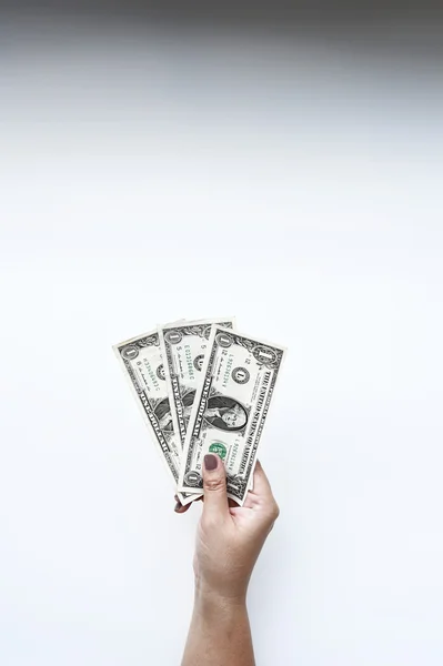Dollars bill on hand — Stock Photo, Image