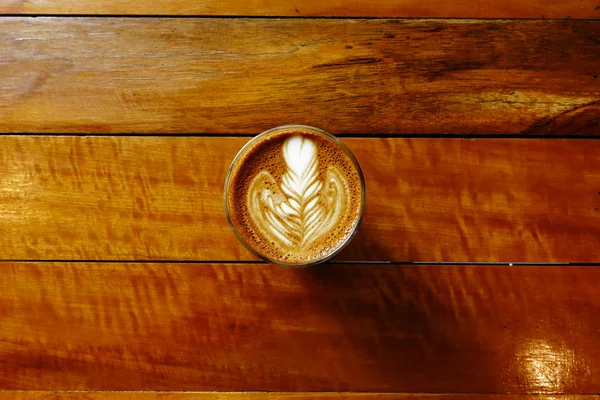 Tasse Latte Art Kaffee — Stockfoto