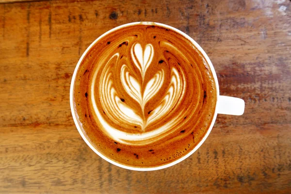 Tasse Latte Art Kaffee — Stockfoto