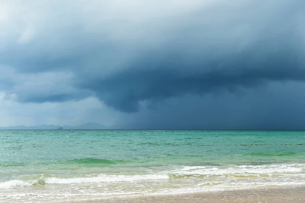 Paisaje Cielo Nublado Tempestuoso Playa — Foto de Stock