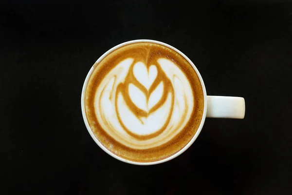 Una Taza Café Arte Latte Para Fondo — Foto de Stock