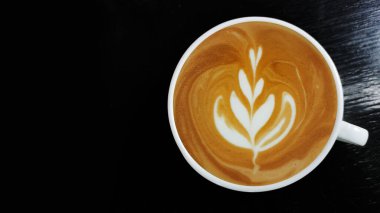 Arka plan için bir fincan sanat kahvesi. 