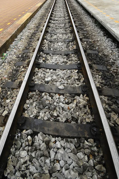 Caminhos Ferro Vias Férreas Para Transporte Ferroviário — Fotografia de Stock