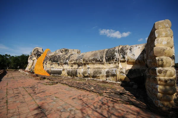 Buda uzanmış, Wat Lokayasutharam, Tayland — Stok fotoğraf