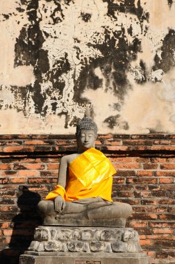 Buda heykeli pagoda, Wat Yai Chaimongkol, Tayland