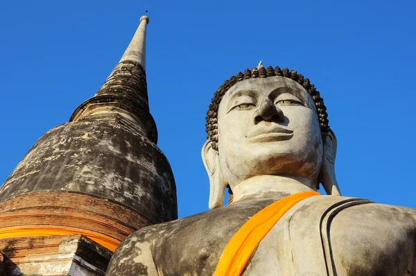 Wat Yai Chai Mongkol, Thailandia — Foto Stock