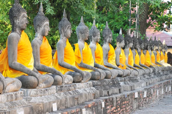 Statua di Buddha, Wat Yai Chaimongkol, Thailandia — Foto Stock