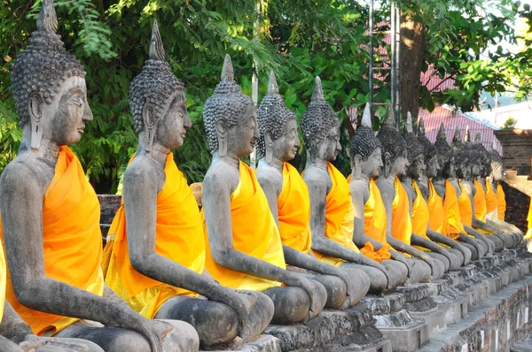 Estátua de Buda, Wat Yai Chaimongkol, Tailândia — Fotografia de Stock