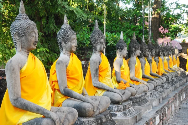 Statua di Buddha, Wat Yai Chaimongkol, Thailandia — Foto Stock