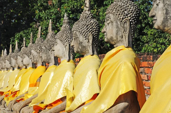 Estátua de Buda, Wat Yai Chaimongkol, Tailândia — Fotografia de Stock