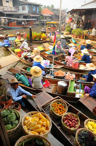 Amphawa Floating Markt, Thailand — Stockfoto