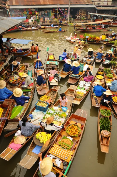 Amphawa Mercado flotante, Tailandia — Foto de Stock