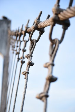 Ünlü asılı köprü Nong Prajak Park Udonthani